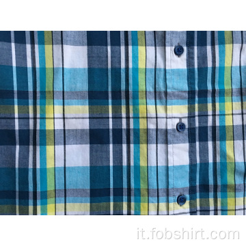 Camicia scozzese manica corta da uomo